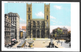 Montréal  Québec - C.P.A. Église Notre Dame Et Place D'Armes - Notre Dame Church And Place D'Armes  Par Weiss Import 102 - Montreal