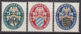 DR  375-377, Ungebraucht *, Nothilfe: Landeswappen, 1925 - Unused Stamps