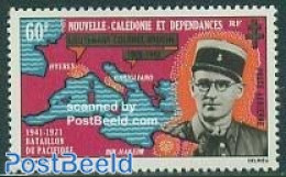 New Caledonia 1971 Pacific Bataillon 1v, Mint NH, History - Various - Militarism - Maps - Neufs