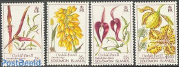 Solomon Islands 1989 Orchids 4v, Mint NH, Nature - Flowers & Plants - Orchids - Solomon Islands (1978-...)