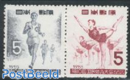 Japan 1955 Kanagawa Athletics 2v [:], Mint NH, Sport - Athletics - Gymnastics - Sport (other And Mixed) - Neufs