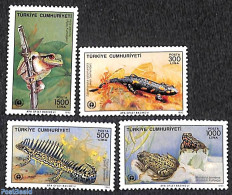 Türkiye 1990 Environment Day 4v, Mint NH, Nature - Animals (others & Mixed) - Environment - Frogs & Toads - Reptiles - Altri & Non Classificati