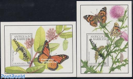 Barbuda 1991 Butterflies 2 S/s, Mint NH, Nature - Butterflies - Barbuda (...-1981)