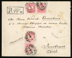 HUNGARY BUDAPEST 1884. Nice Registered Cover To Innsbruck - Covers & Documents