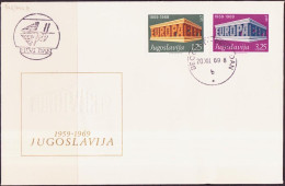 Yougoslavie - Jugoslawien - Yugoslavia FDC2 1969 Y&T N°1252 à 1253 - Michel N°1361I à 1362I - EUROPA - FDC