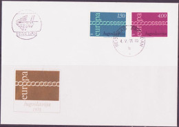 Europa CEPT 1971 Yougoslavie - Jugoslawien - Yugoslavia FDC Y&T N°1301 à 1302 - Michel N°1416 à 1417 - 1971