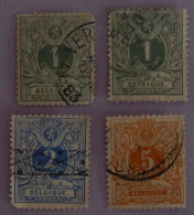 BELGIQUE  2 X YT 26+27/28 OBLITERES  ANNEES 1869/1876 - 1869-1888 Lion Couché