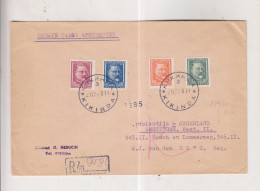 YUGOSLAVIA, 1948 KIKINDA  Registered FDC  Cover KOSIR To NETHERLANDS - Lettres & Documents