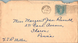 US Cover Mansfield Pa 1937 For Sharon Pa - Lettres & Documents