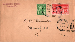 US Cover 1937  For Mansfield Pa - Briefe U. Dokumente