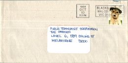 Australia Cover Dog Blackburn Mail Centre To Melbourne - Lettres & Documents