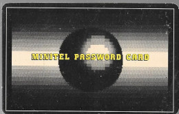 -CARTE- 1980-CARTE -MINITEL PASSWORD CARD-Plastic Epais-BE/RARE - Sonstige & Ohne Zuordnung
