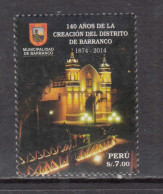 2014 Peru Barranco  Architecture Complete Set Of 1  MNH - Pérou