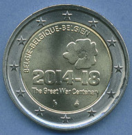 Belgien 2 Euro 2014 Erster Weltkrieg, Vz/st (m4936) - Bélgica