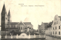 Weiden - Volksschule - Kath. Kirche - Weiden I. D. Oberpfalz