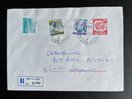 JUGOSLAVIJA YUGOSLAVIA 1989 REGISTERED LETTER NOVI BECEJ TO ZRENJANIN 12-06-1989 - Lettres & Documents