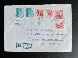 JUGOSLAVIJA YUGOSLAVIA 1989 REGISTERED LETTER VOJVODA STEPA TO ZRENJANIN 25-01-1989 - Briefe U. Dokumente