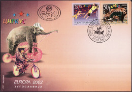 Yougoslavie - Jugoslawien - Yugoslavia FDC 2002 Y&T N°2921 à 2922 - Michel N°3076 à 3077 - FDC