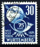 FRANZ. ZONE WTTBG Nr 52 Gestempelt Gepr. X32F702 - Wurtemberg