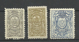 BRAZIL Brazilia Estado De Pernambuco 1898 Local Revenue Taxe Fiscal Tax, 3 Stamps, MNH/MH - Neufs