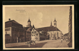 AK Feuchtwangen, Marktplatz Mit Auto  - Feuchtwangen