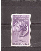 1955 L.25 DICHIARAZIONE REDDITI - 1946-60: Mint/hinged