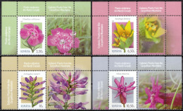 2022, Romania, Endemic Plants In Carpathian Mountains, Flowers, Plants (Flora), 4 Stamps+Label M1, MNH(**), LPMP 2382 - Unused Stamps