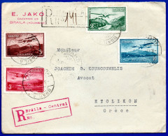 3247.VERY NICE REGISTERED COVER TO GREECE, REVENUES ON BACK. - Covers & Documents