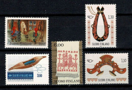 Finland 1979/1980  Yv. 824**, 825**, 826**, 835/836**,  Mi 860**, 861**, 862**, 871/72**, MNH - Ungebraucht