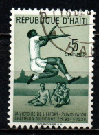 HAITI - 1958 - 30° ANNIVERSARIO DEL RECORD DEL MONDO DEL SALTO IN LUNGO DI SYLVIO CATOR - USATO - Haiti