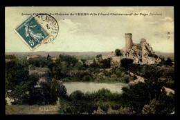 84 - CHATEAUNEUF-DU-PAPE - LE CHATEAU DE LHERS ET LA LONE - CARTE COLORISEE - Chateauneuf Du Pape