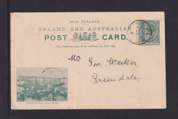 1903 - 1 P.  Bild-Ganzsache Queens Wharf - Ab HORORATA Nach Greendale - Cartas & Documentos