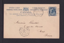 1900 - 2 C. Ganzsache (P 22) Ab Montreal Nach Paris - Storia Postale