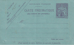 Carte Pneumatique Neuve (60c. Violet) N° 2599. TTB. - Pneumatische Post