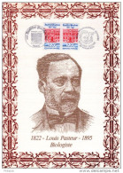 Rare (1500 Ex.) " LOUIS PASTEUR " Sur Encart 1er Jour N°té / Soie Edit° A.M.I.S.. 2 X N° YT 2496. Parfait état - Zonder Classificatie