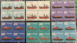 Polonia 1988 - Fire Boats - Mi.3184-89 - Used Bl4 - Usati