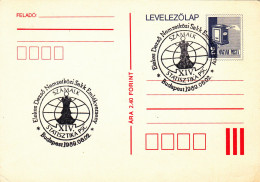 FESTIVAL CHESS  ELEKES DEZSO 1989 BUDAPEST PMK ON STATIONERY POSTCARD HUNGARY. - Schach