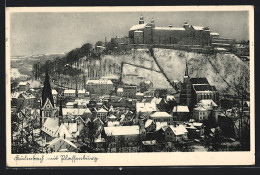 AK Kulmbach, Ortsansicht Mit Plassenburg Im Winter  - Kulmbach