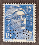 France 1951  N°886 Ob Perforé SG TB - Gebruikt