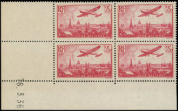 ** FRANCE - Poste Aérienne - 11, Bloc De 4 Cd 16/3/36: 2.50f. Rose - 1927-1959 Mint/hinged