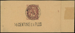 O FRANCE - Entiers Postaux - 108 BJ5, Bande Journal 2c. Blanc "Nantes 4 Mai 1912", Avec Surcharge Griffe "1/2 Centime En - Altri & Non Classificati