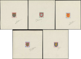 EPA FRANCE - Epreuves D'Artiste - 899/903, Série Complète De 5 épreuves D'artiste Polychromes, Signées: Armoires 1951 - Artist Proofs