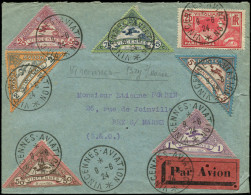 LET FRANCE - 1° Vols - 09/06/24, "Vincennes Aviation", Enveloppe, Série De 6 Semi-officiels - Premiers Vols