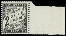 ** FRANCE - Taxe - 11, Très Beau, Bord De Feuille: 2c. Noir - 1859-1959 Neufs