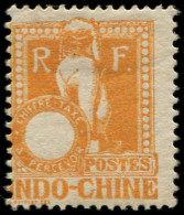 * INDOCHINE - Taxe - 36b, Sans Indication De La Valeur, Signé Thiaude: 4c. Orange - Timbres-taxe