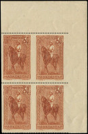 ** MADAGASCAR - Poste - 184, Bloc De 4 Non Dentelé Verticalement, Signé Calves, Bdf: 50c. Galliéni (Maury) - Unused Stamps