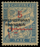 (*) MAROC - Taxe - 18a, Double Surcharge "Protectorat" (oxydation): 5 S. 5c. Bleu - Autres & Non Classés