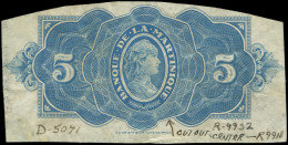 ESS MARTINIQUE - Billets - Pick 16, Essai Rogné Pour Le Verso Seul En Bleu, Sans Numéro Ni Signature, Annoté "R9932/R991 - Other & Unclassified