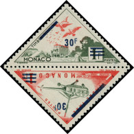 ** MONACO - Poste - Maury 491A/B, Non émis, Certificat Calves: 30f. S. 1f. Hélicoptère Et Pigeons - Unused Stamps