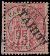 O TAHITI - Poste - 17a, Oblitération Superbe 3/10/93: 75c. Rose - Used Stamps